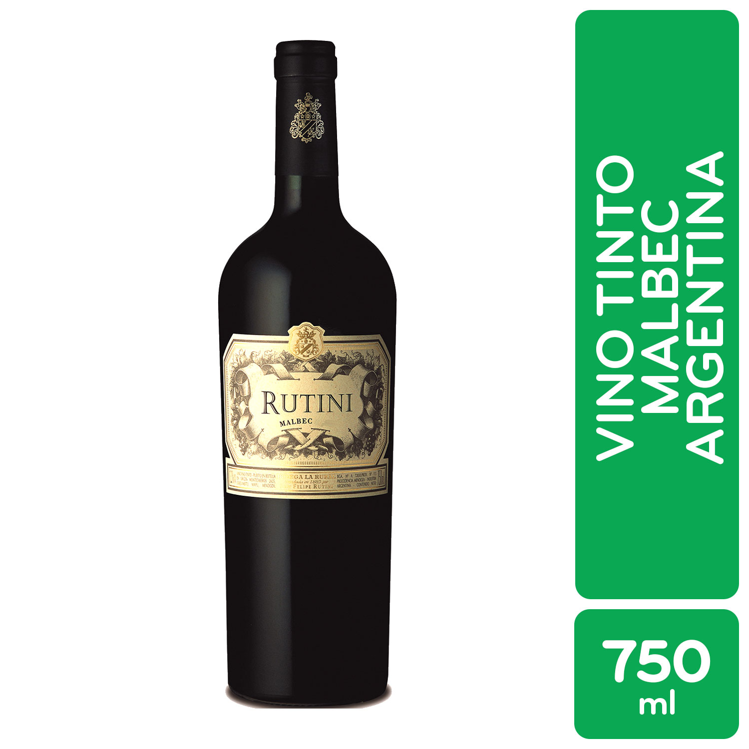 Vino Tinto Argentina Malbec Rutini Botella 750 Ml
