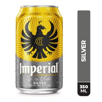 Cerveza Nacional Silver Costa Rica Imperial Lata 350 Ml