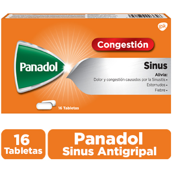 Antigripal Adulto Sinusitis Tableta Panadol Caja 16 Unid