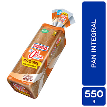 Pan Empacado Integral 0% Grasa Bimbo Paquete 550 G