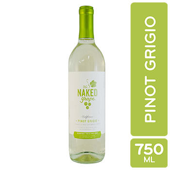 Vino Blanco Usa Pinot Grigio Naked Grape Botella 750 Ml