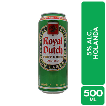 Cerveza Importada Lager 5% Alc. Holanda Royal Dutch Lata 500 Ml