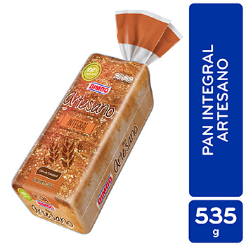 Pan Empacado Integral Artesano Bimbo Paquete 535 G