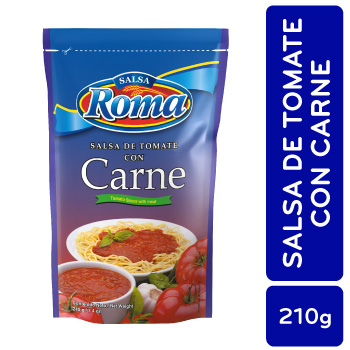 Salsa Tomate Preparada Carne Roma Paquete 210 G