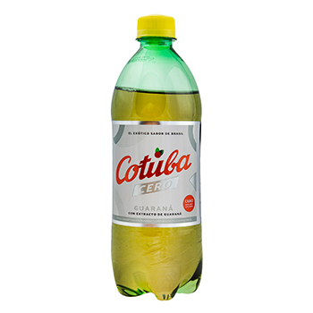 Bebida Gaseosa Cero Sabor Guarana Cotuba Botella 600 Ml