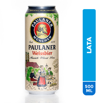 Cerveza Importada Weibier Alemania Paulaner Lata 500 Ml