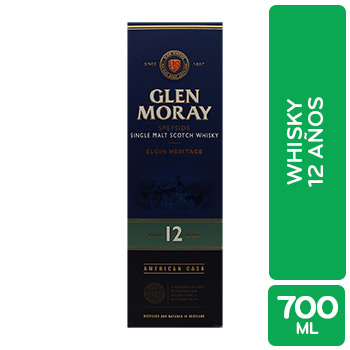 Whisky Escoces 12 Años Glen Moray Botella 700ml