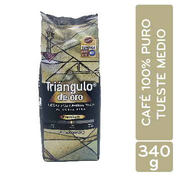 Cafe Molido Puro Tueste Medio Triangulo De Oro Premium Paquete 340 G