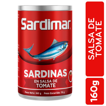 Sardina Salsa Tomate Dulce Sardimar Lata 160 G