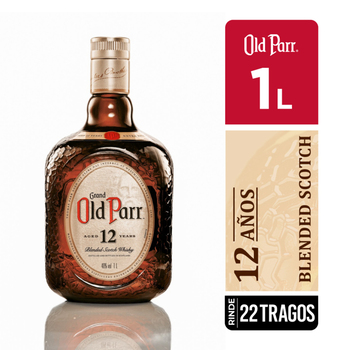 Whisky Escoces 12 Años Old Parr Botella 1000 Ml