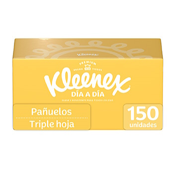 Pañuelo Facial Regular Familiar Kleenex Caja 150 Unid