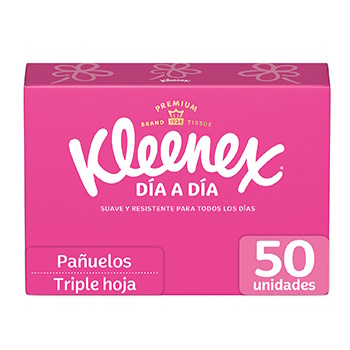 Pañuelo Facial Regular Viajero Kleenex  50 Unid
