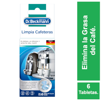 Limpiador Multiuso Maquina Café Oxigeno Activo Dr Beckmann Blister 6 Unid